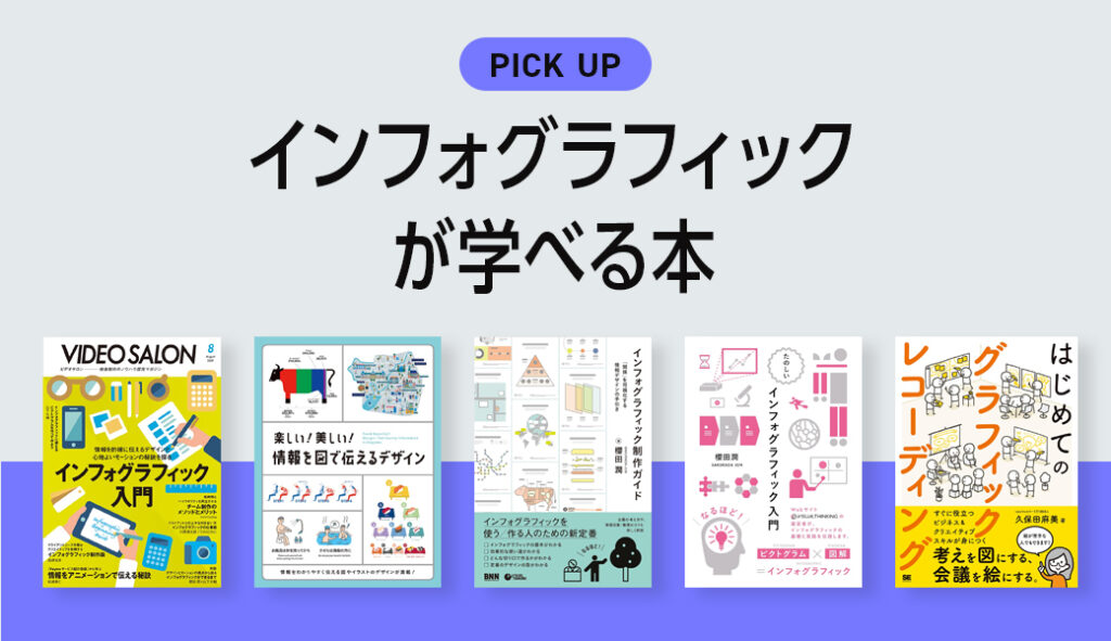 インフォグラフィックのデザインやアイディアが見つかるおすすめ本